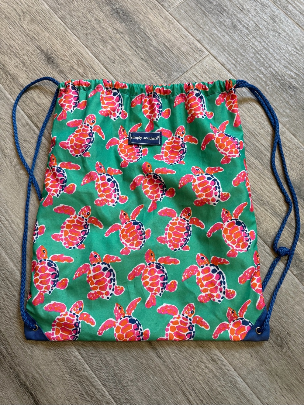 Simply Southern Turtle Collection Drawstring String Bag Summer Beach Vacation